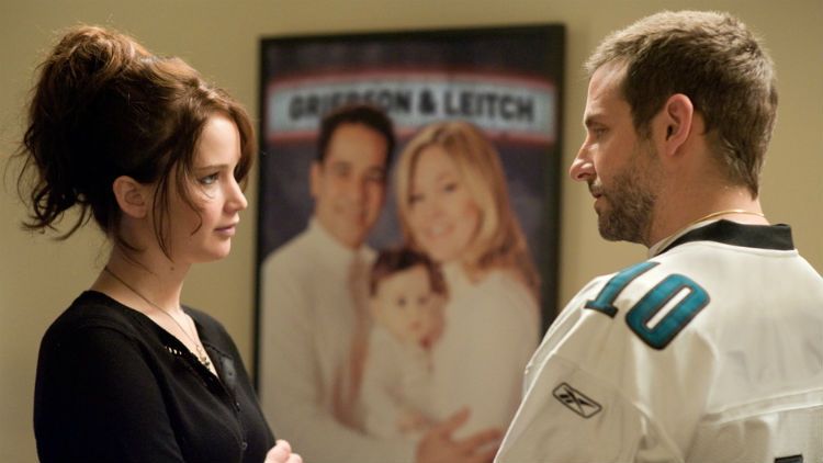 Jennifer Lawrence and Bradley Cooper in 'Silver Linings Playbook'
