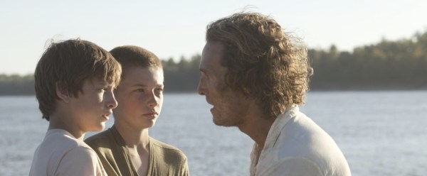 Matthew McConaughey, Tye Sheridan, and Jacob Lofland in Jeff Nichols' 'Mud'