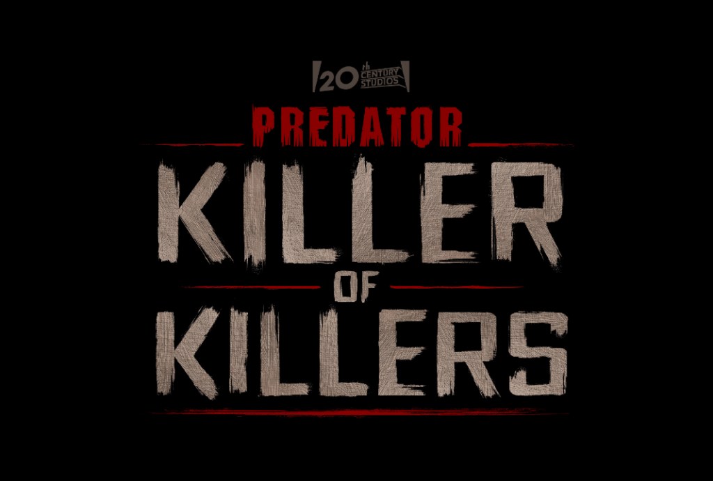 Logo for the animated anthology film 'Predator: Killer of Killers,' now streaming on Hulu.