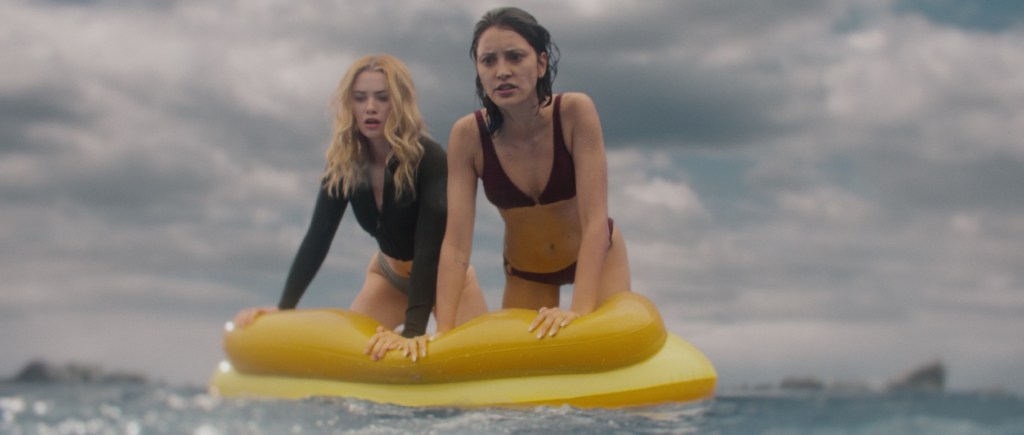 Virginia Gardner and Mel Jarnson in 'Killer Whale' (Lionsgate)
