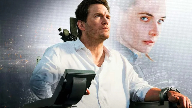 Chris Pratt and Rebecca Ferguson in 'Mercy' (Amazon MGM Studios)